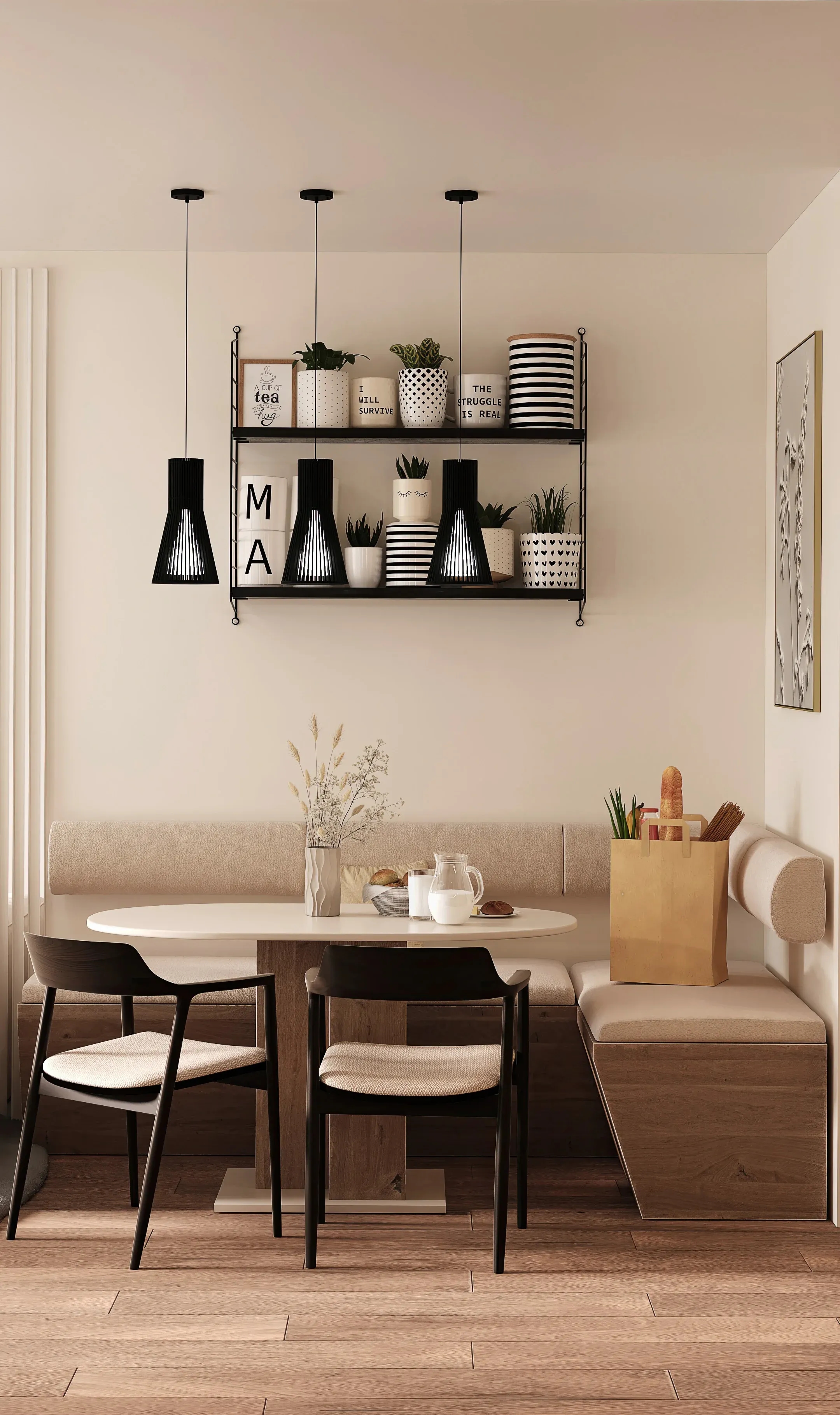 Salon z aneksem kuchennym