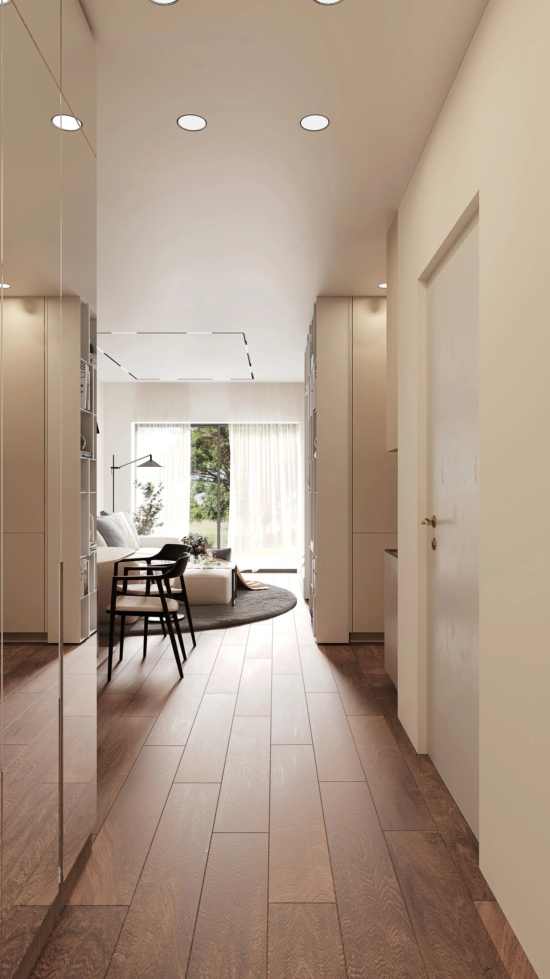 Salon z aneksem kuchennym